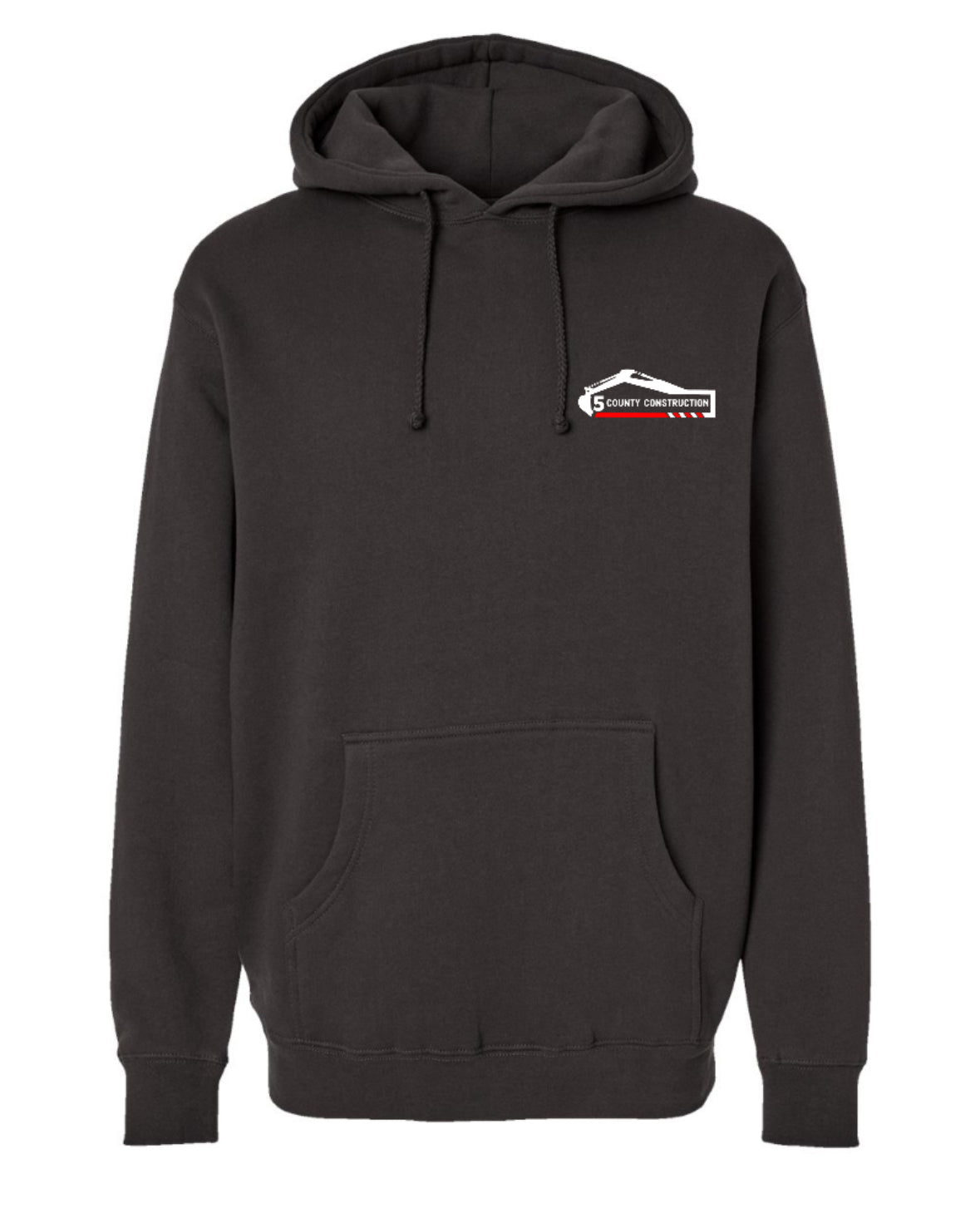 5 County Charcoal Black Camo Logo Hoodie