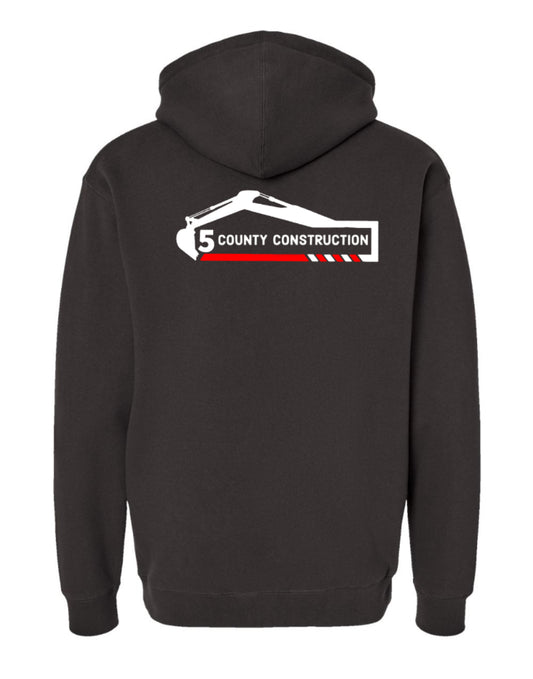 5 County Charcoal Black Camo Logo Hoodie