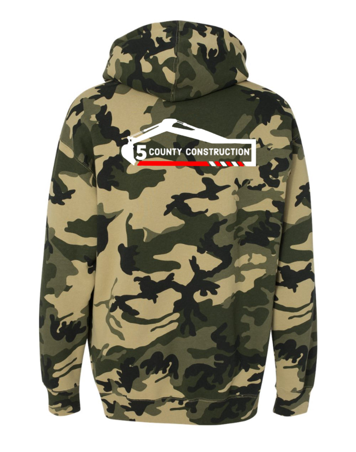 5 County Army Camo Logo Hoodie