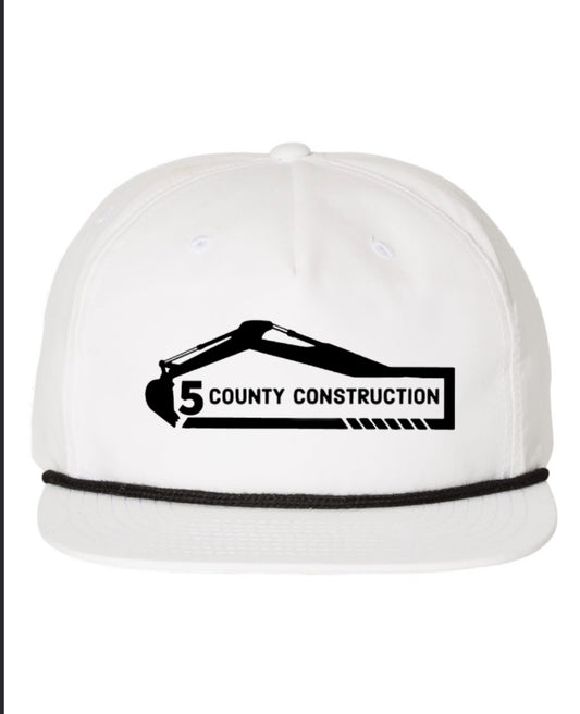 5 County White Rope Hat (Snow)