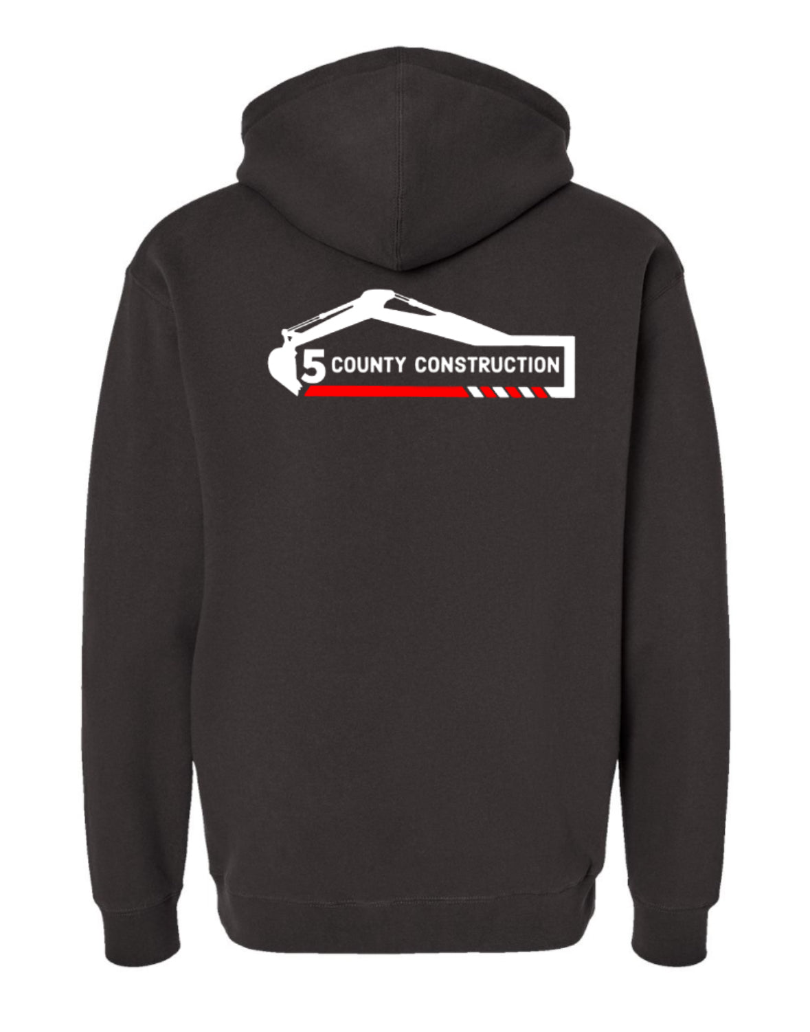 5 County Charcoal Black Camo Logo Hoodie